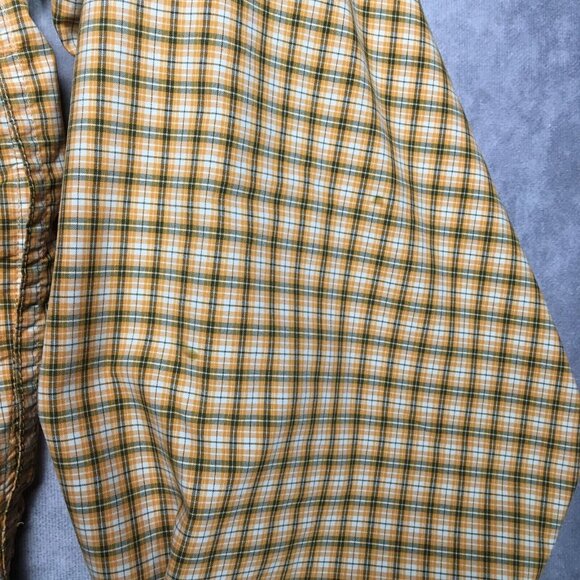 Exofficio Mens Long Sleeve Vented Shirt size XL Orange Plaid Button Up Pockets - Picture 10 of 16